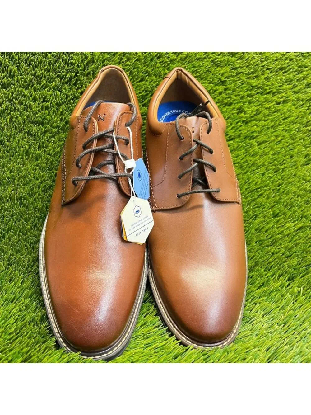 Nunn Bush Centro Flex Mens Size 12 Brown Classic Leather Oxford Dress Shoes